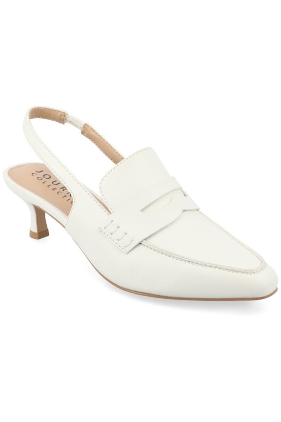 Womens Amory Kitten Heel Sling Back Loafer Style Pumps, Widths Available