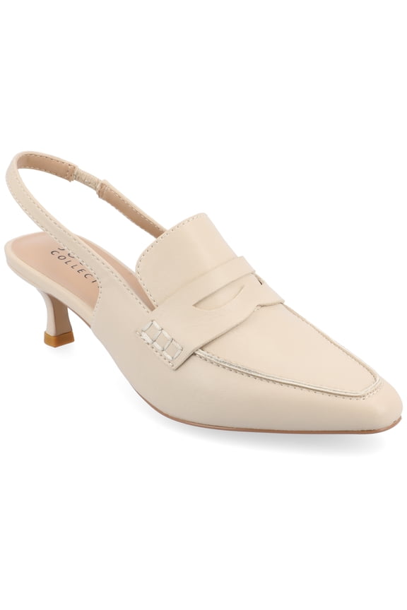 Womens Amory Kitten Heel Sling Back Loafer Style Pumps, Widths Available