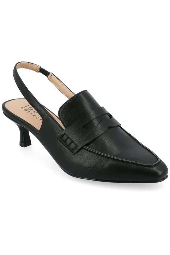 Womens Amory Kitten Heel Sling Back Loafer Style Pumps, Widths Available