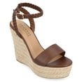 thumbnail image 1 of Journee Womens Andiah Buckle Espadrille Wedge Sandals, 1 of 10