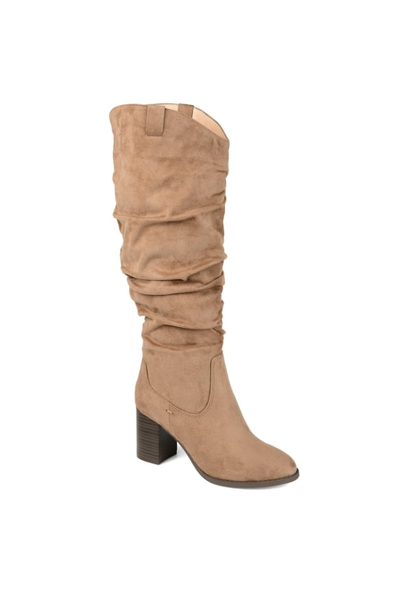 Womens Aneil Wide Width Extra Wide Calf Stacked Heel Knee High Boots