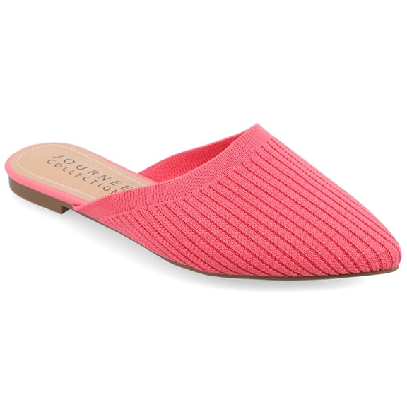 Journee Womens Aniee Slip On Almond Toe Mule Flats, Widths Available