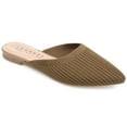 thumbnail image 1 of Journee Womens Aniee Slip On Almond Toe Mule Flats, Widths Available, 1 of 8