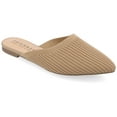 thumbnail image 1 of Journee Womens Aniee Slip On Almond Toe Mule Flats, Widths Available, 1 of 9