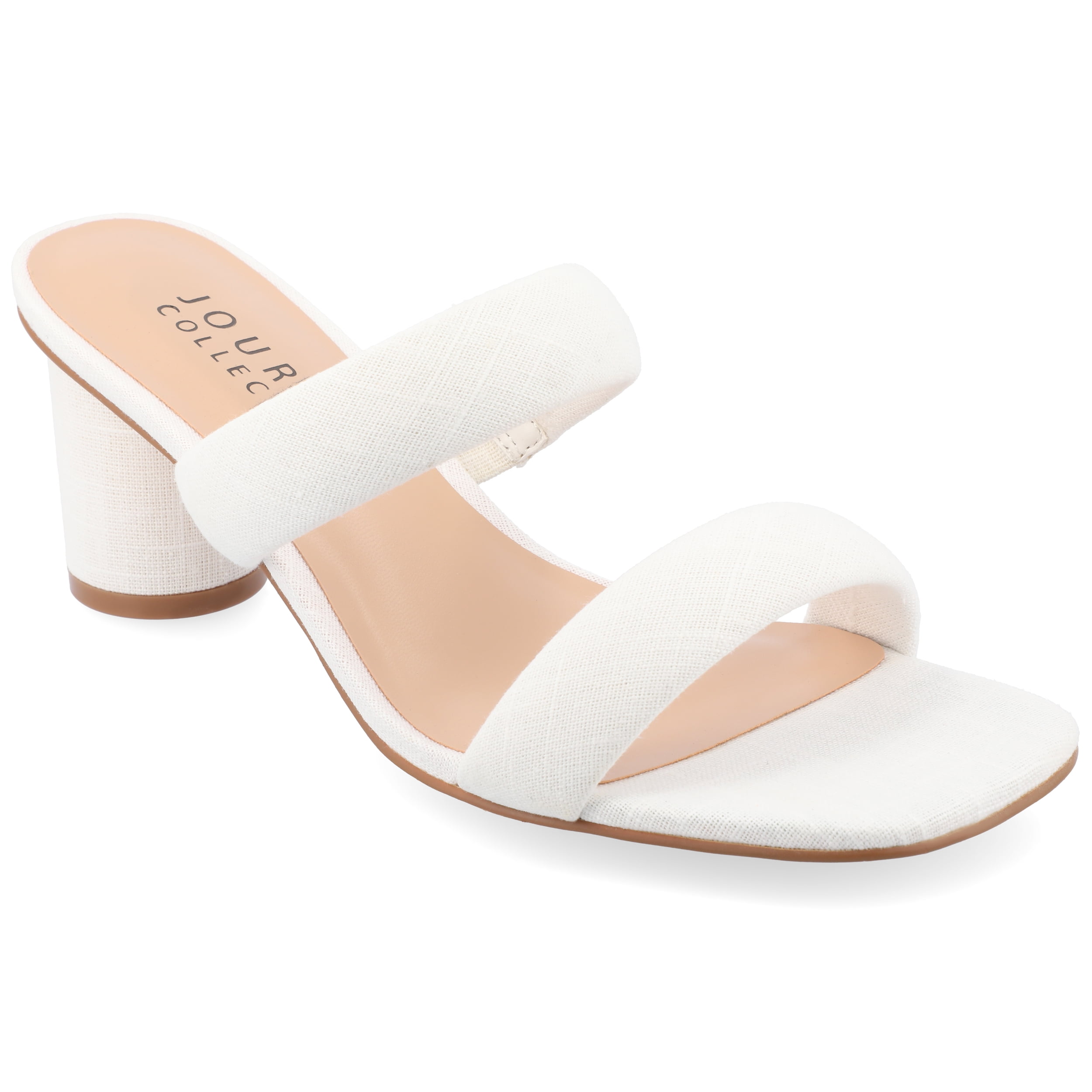 Journee Womens Aniko Double Strap Slip On Dress Sandals
