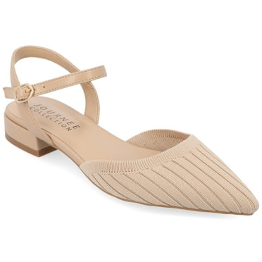 Journee Womens Ansley Mary Jane Pointed Toe Flats, Widths Available
