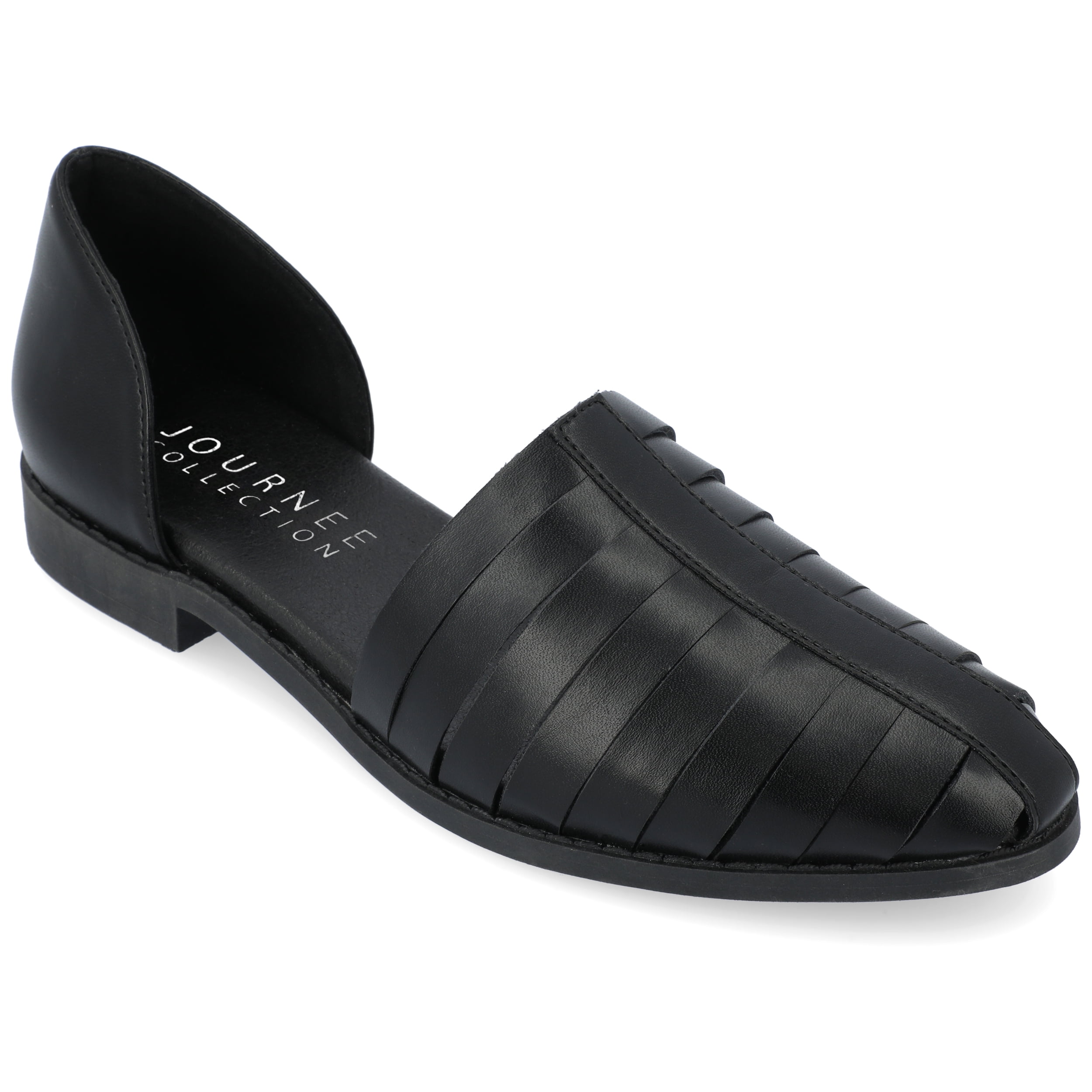 Journee Womens Anyah Ankle Cuff Slip On Almond Toe Flats