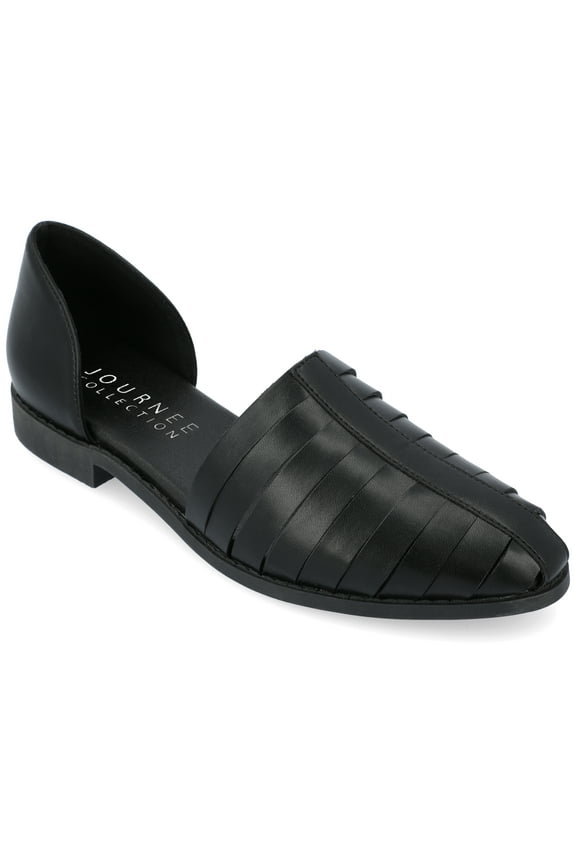 Womens Anyah Ankle Cuff Slip On Almond Toe Flats