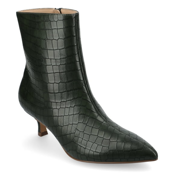 Journee Womens Arely Pointed Toe Kitten Heel Ankle Booties, Widths Available
