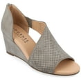 thumbnail image 1 of Journee Womens Aretha Back Heel Zip Peep Toe Wedge Sandals, Widths Available, 1 of 9