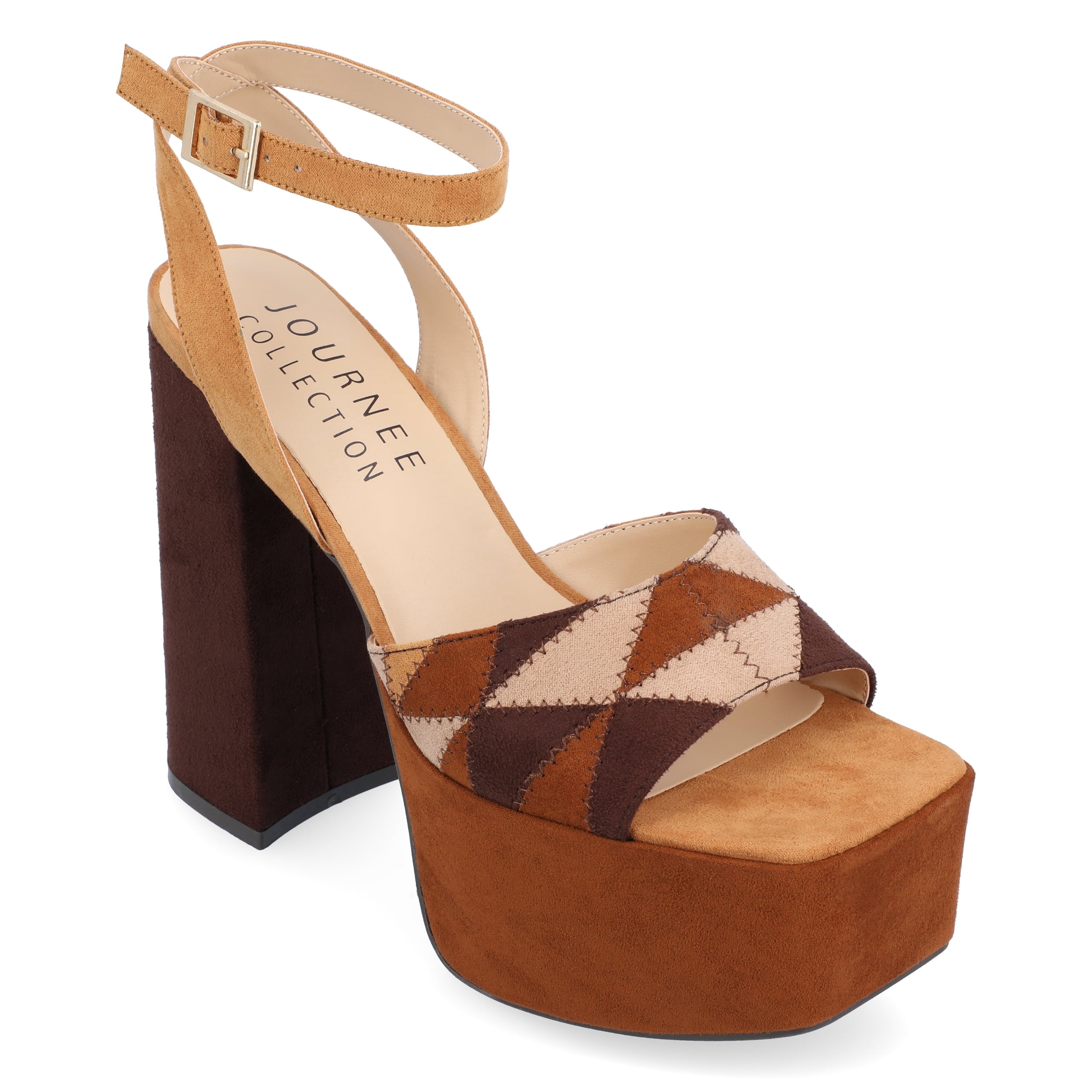 Journee Womens Asherby High Heel Platform Sandals