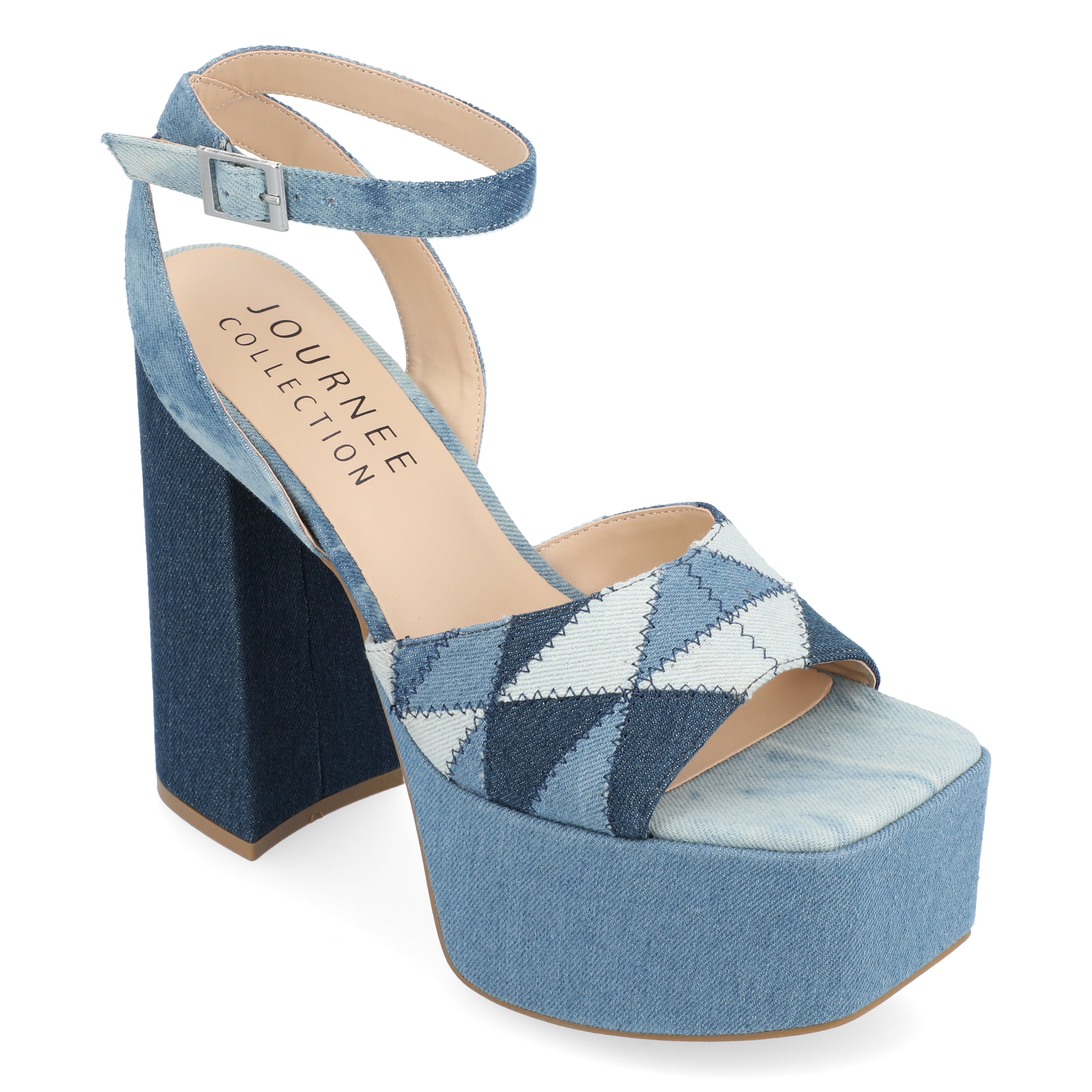 Journee Womens Asherby High Heel Platform Sandals