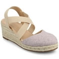 thumbnail image 1 of Journee Womens Ashlee Platform Espadrille Wedge Sandals, Widths Available, 1 of 9