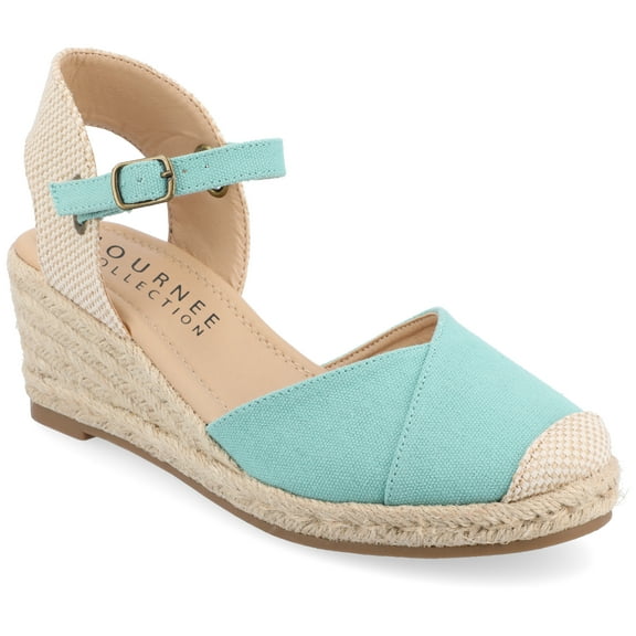 Journee Womens Ashlyn Wedge Heel Espadrille Sandals, Widths Available