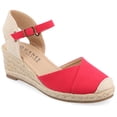 thumbnail image 1 of Journee Womens Ashlyn Wedge Heel Espadrille Sandals, Widths Available, 1 of 9