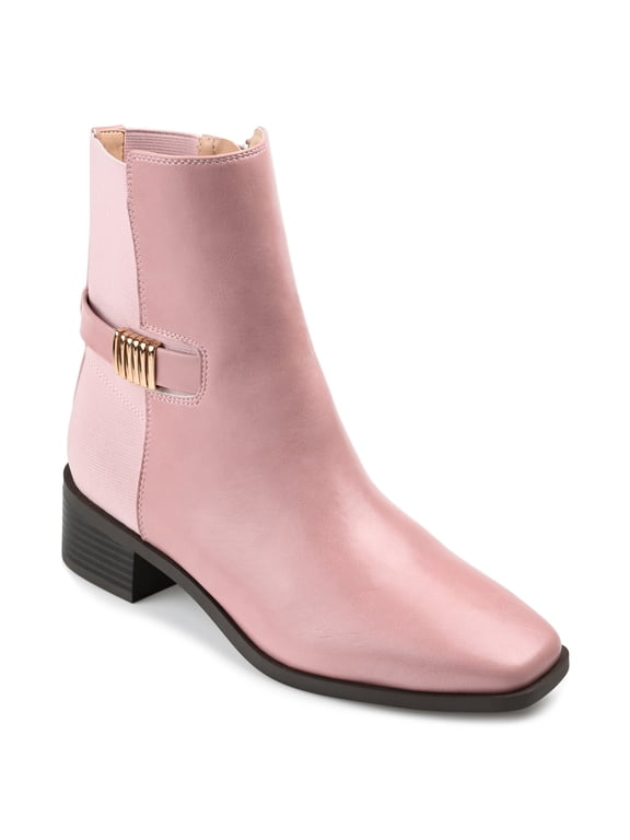 Womens Aubrie Inside Zip Stacked Heel Booties, Widths Available