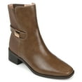 thumbnail image 1 of Journee Womens Aubrie Inside Zip Stacked Heel Booties, Widths Available, 1 of 10
