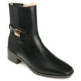 thumbnail image 1 of Journee Womens Aubrie Inside Zip Stacked Heel Booties, Widths Available, 1 of 10