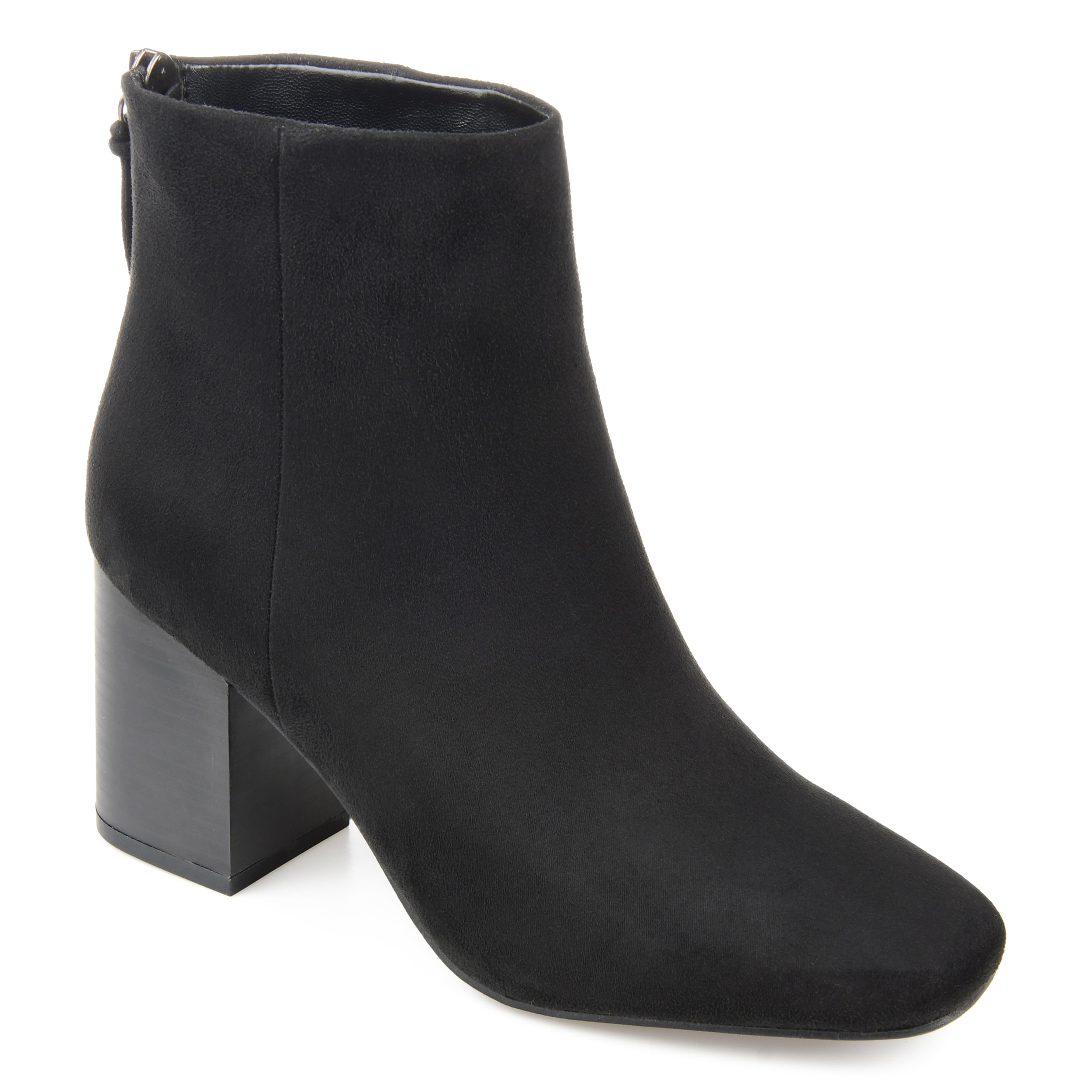 Journee Womens Audrina Back Heel Zip Stacked Heel Booties