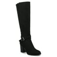 thumbnail image 1 of Journee Womens Avalonn Buckle Strap Knee High Stacked Heel Inside Zipper Wide-Calf Comfort Dress Boots, 1 of 10