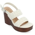 thumbnail image 1 of Journee Womens Ayvee Buckle Platform Wedge Sandals, 1 of 9