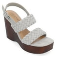 thumbnail image 1 of Journee Womens Ayvee Buckle Platform Wedge Sandals, 1 of 9