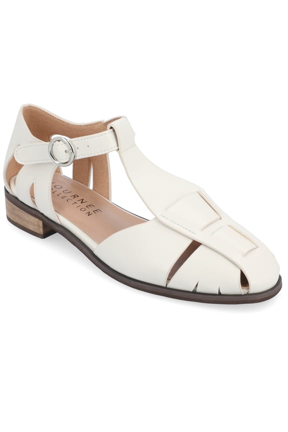 Womens Azzaria Low Block Heel Square Toe Flats