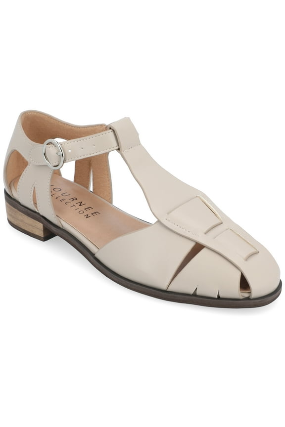 Womens Azzaria Low Block Heel Square Toe Flats