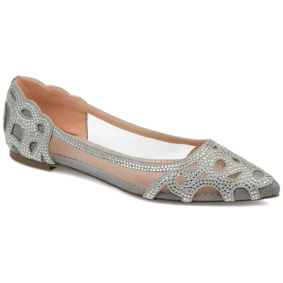 Journee Womens Batavia Slip On Pointed Toe Ballet Flats, Widths Available