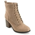 thumbnail image 1 of Journee Womens Baylor Lace Up Stacked Heel Booties, Widths Available, 1 of 9