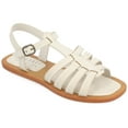 thumbnail image 1 of Journee Womens Benicia Buckle Flat Sandals, 1 of 10
