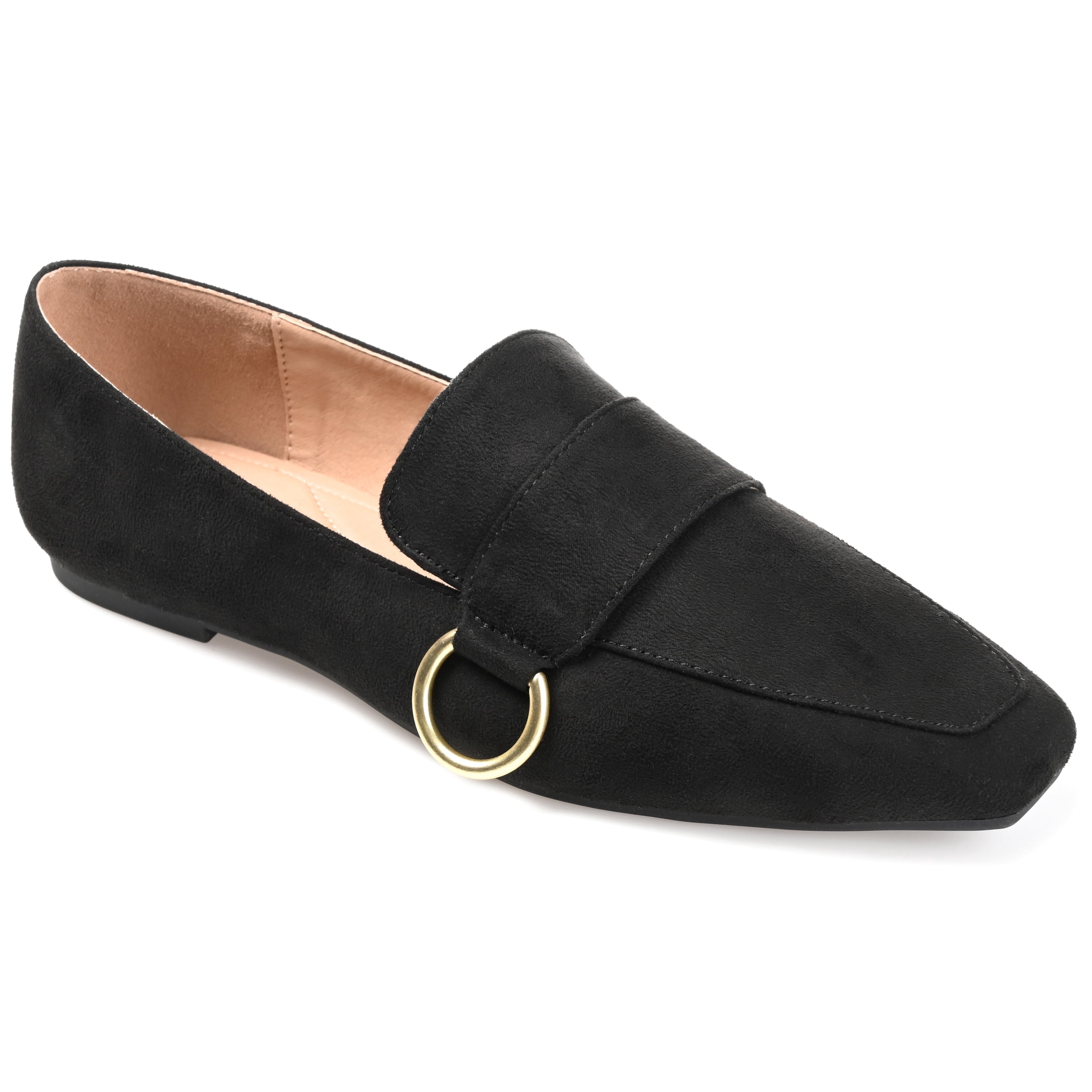 Journee Womens Benntly Slip On Square Toe Loafer Flats