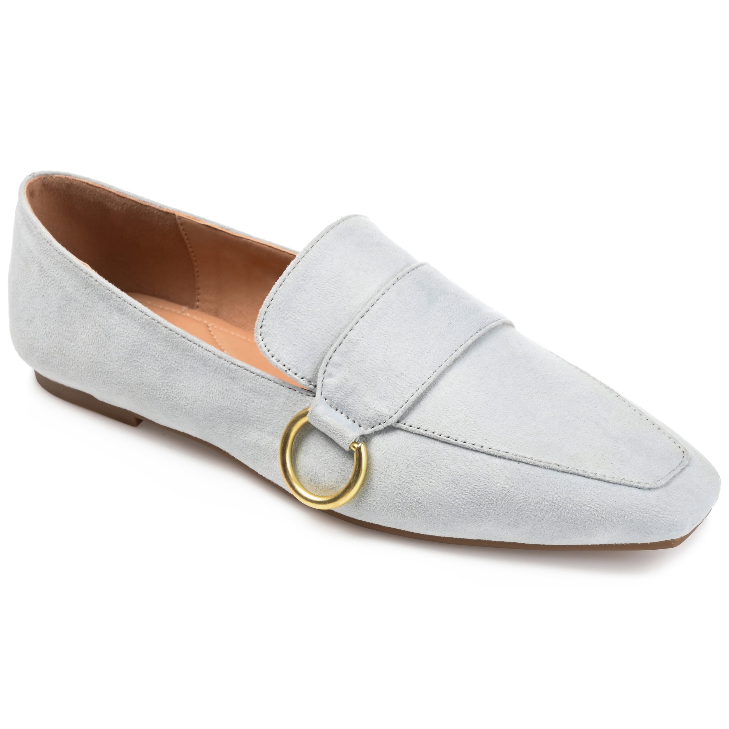 Journee Womens Benntly Slip On Square Toe Loafer Flats