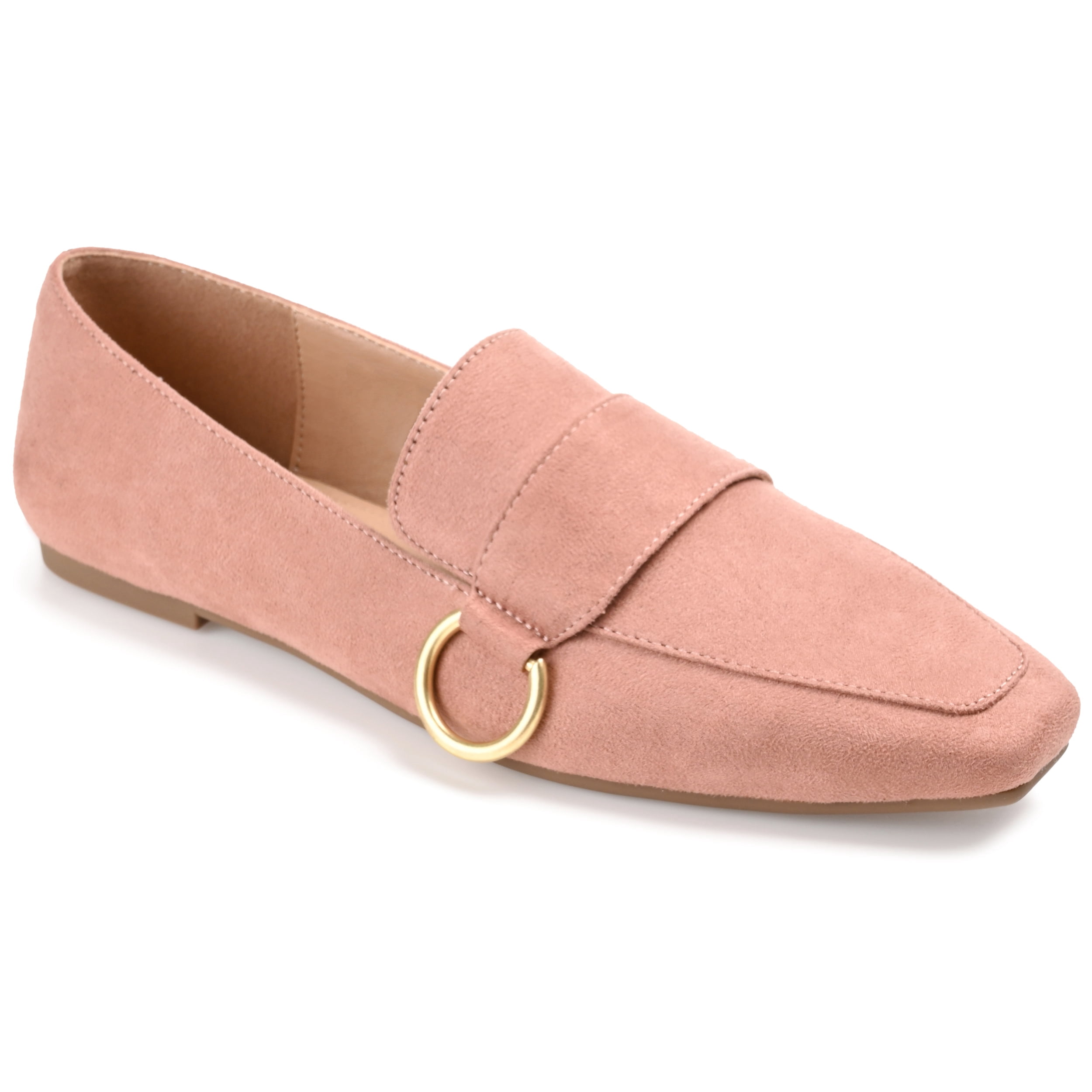 Journee Womens Benntly Slip On Square Toe Loafer Flats