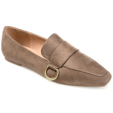 Journee Womens Benntly Slip On Square Toe Loafer Flats