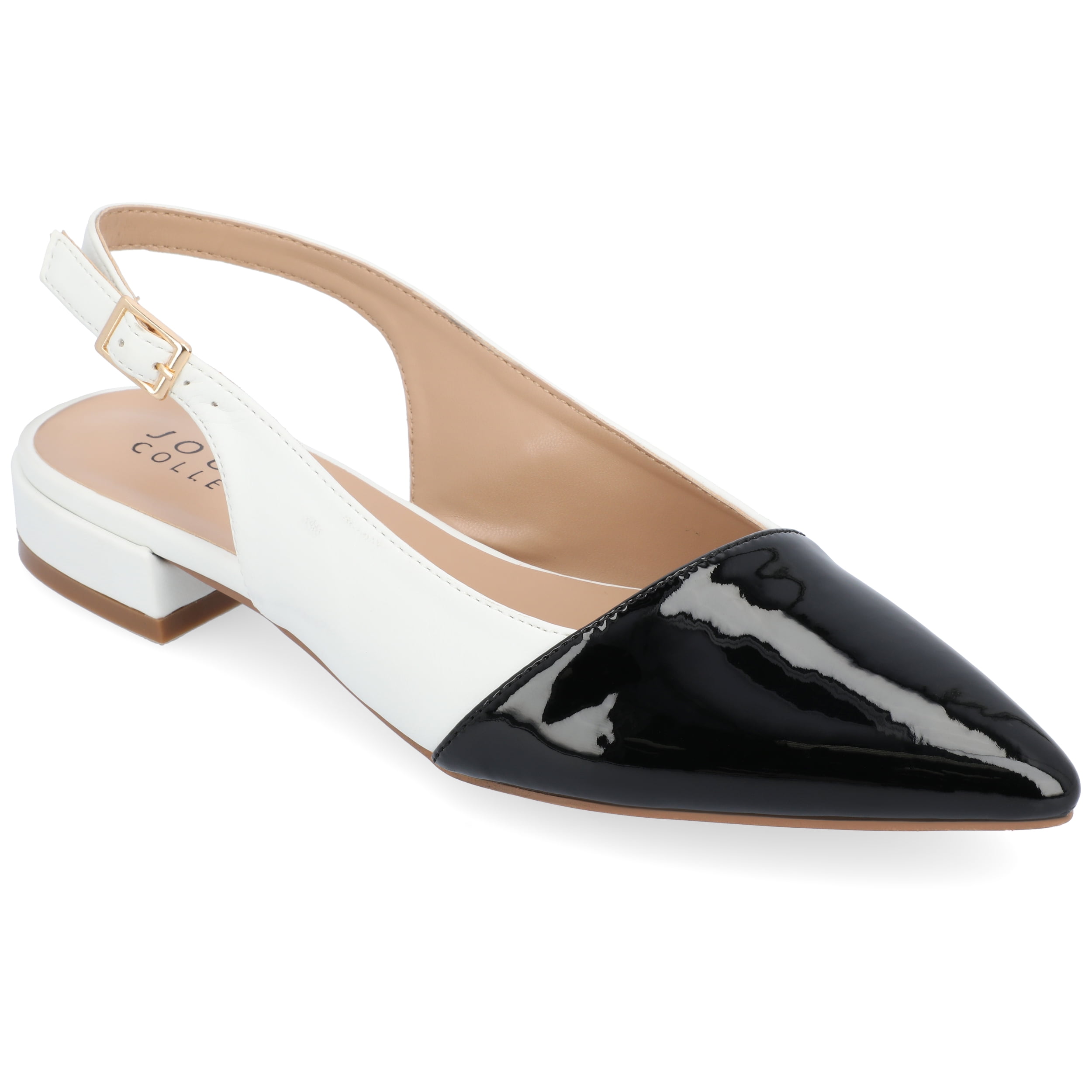 two tone slingback flats