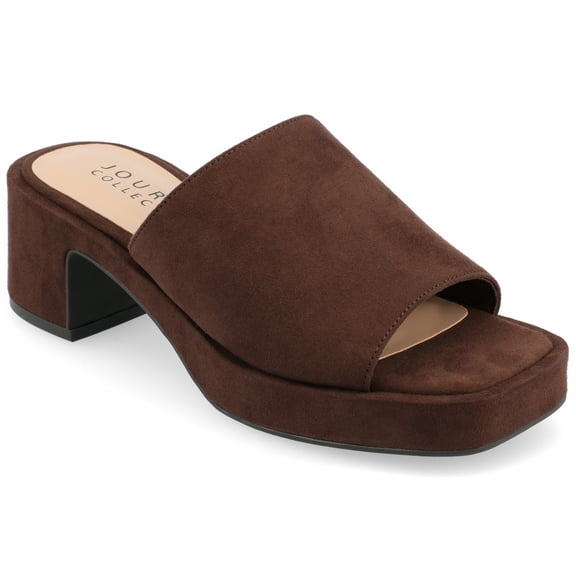 Journee Womens Bessa Slip On Platform Dress Sandals