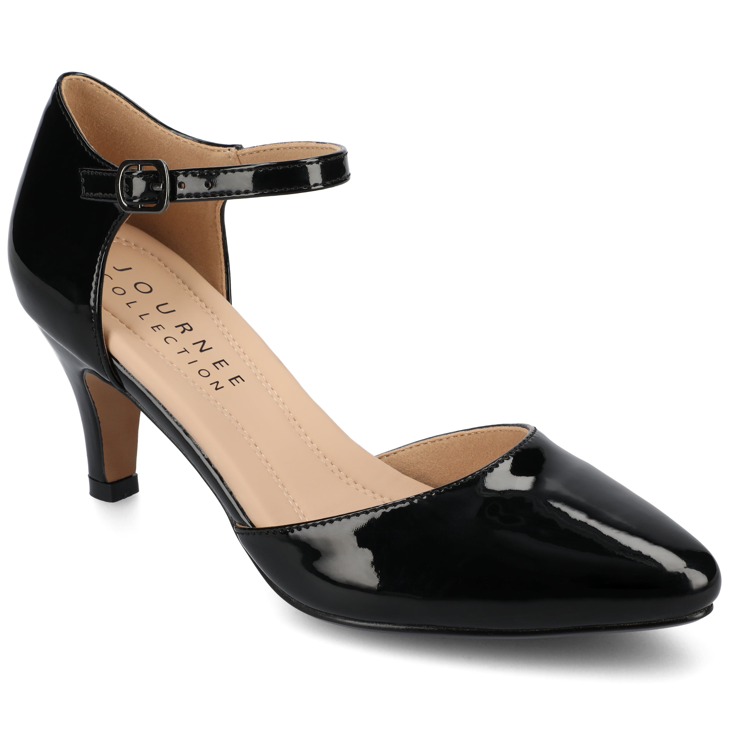 POINTED-TOE MID HEEL PUMPS IN TERRACOTTA SMOOTH LAMBSKIN