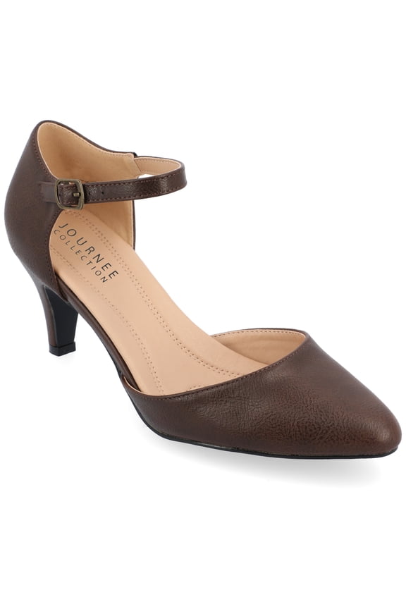 Womens Bettie Almond Toe Mid Heel Pumps, Widths Available