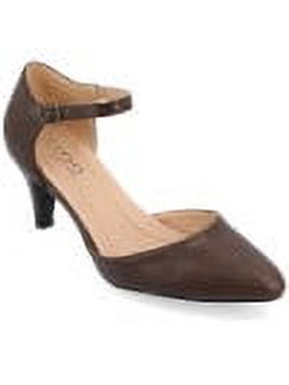 Womens Bettie Almond Toe Mid Heel Pumps, Widths Available