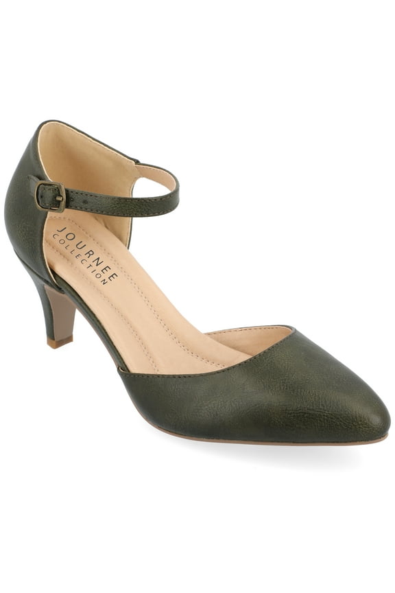 Womens Bettie Almond Toe Mid Heel Pumps, Widths Available