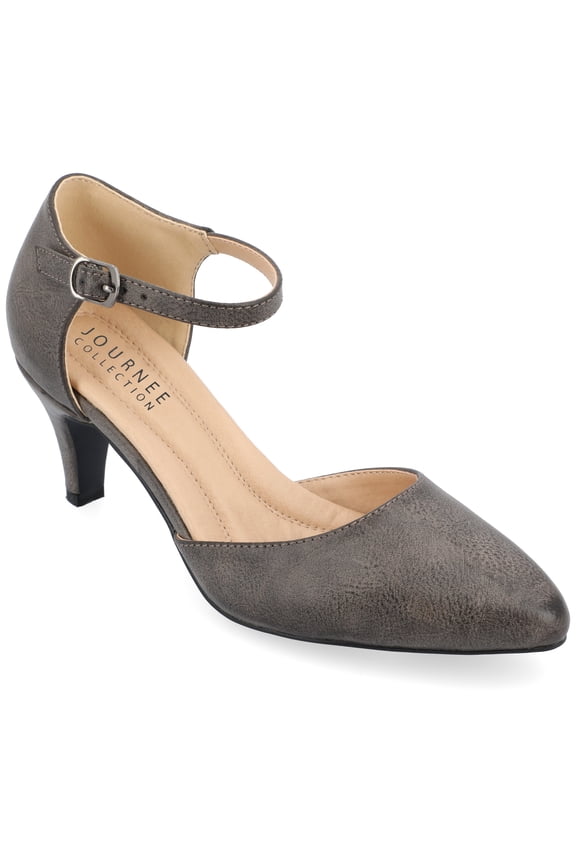 Womens Bettie Almond Toe Mid Heel Pumps, Widths Available
