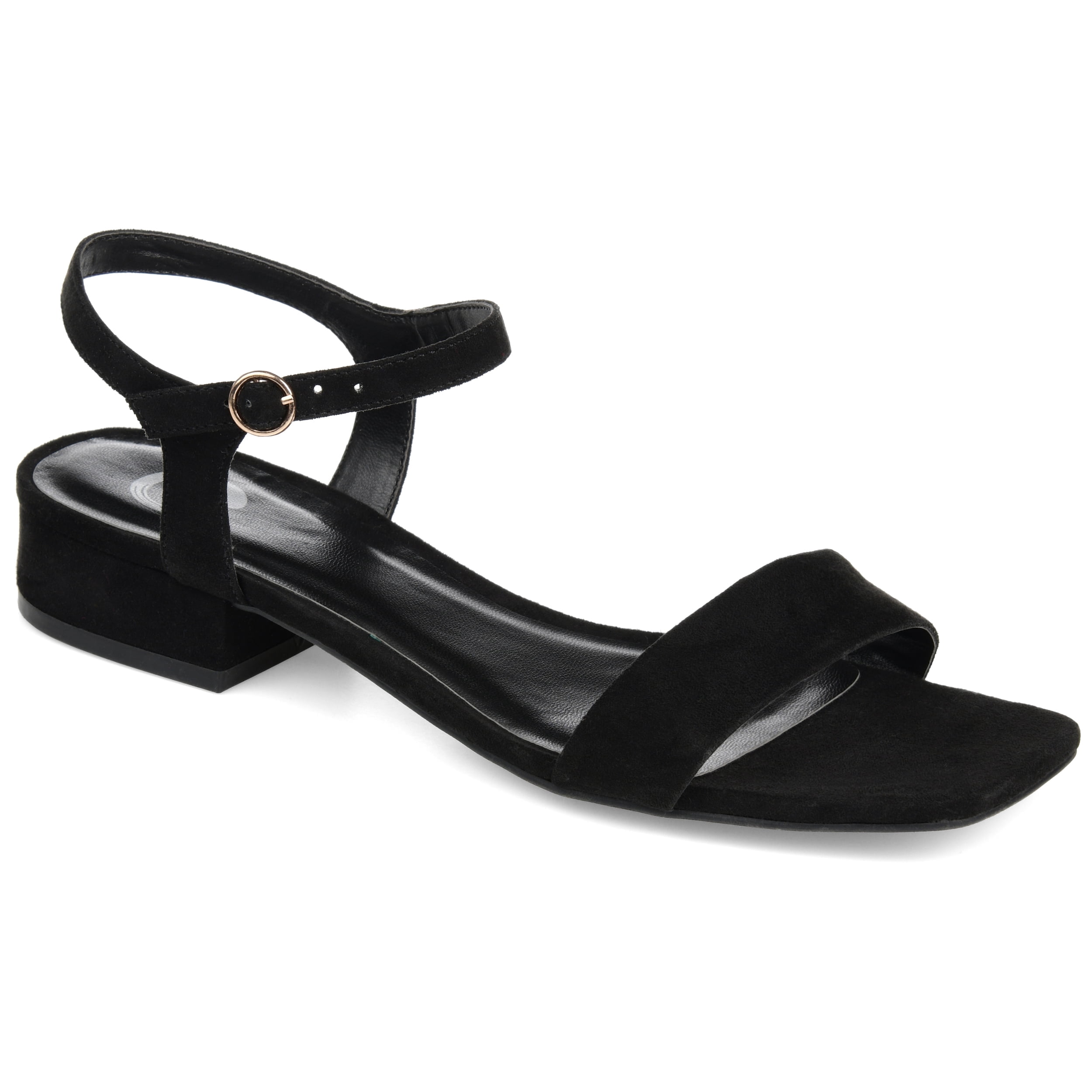 Journee Womens Beyla Open Square Toe Flat Sandals