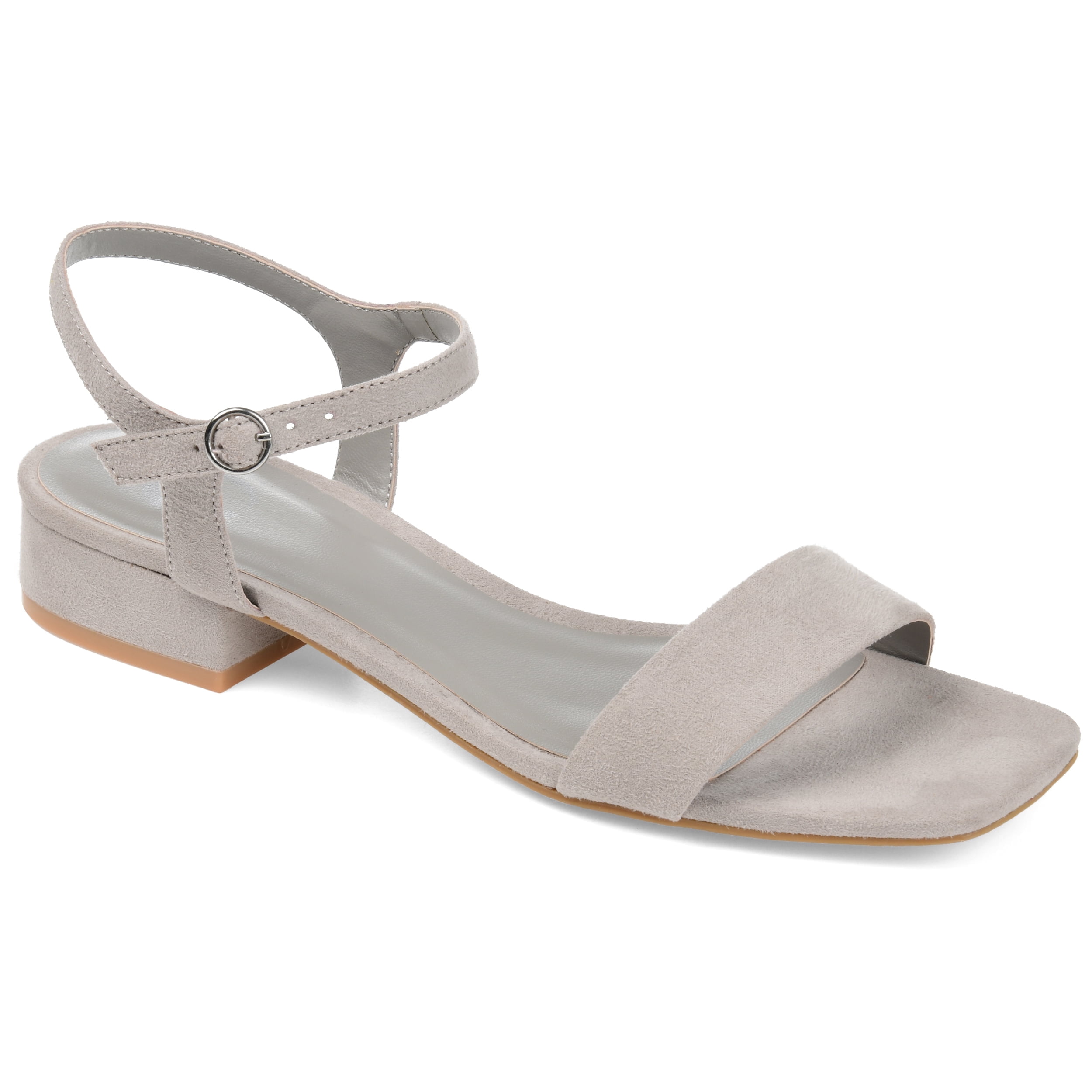 Journee Womens Beyla Open Square Toe Flat Sandals