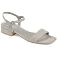 thumbnail image 1 of Journee Womens Beyla Open Square Toe Flat Sandals, 1 of 10