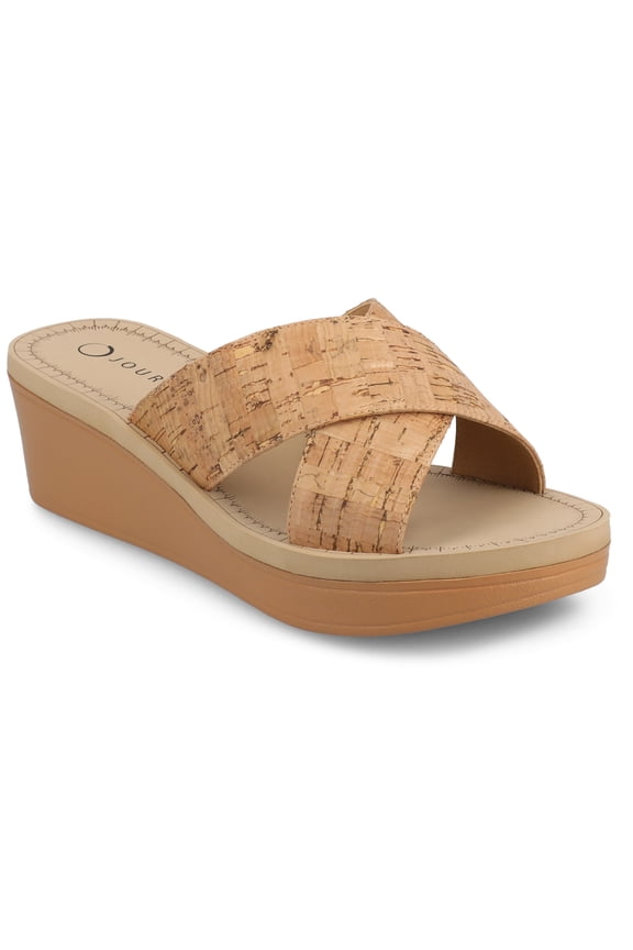 Womens Biara Slip On Platform Wedge Sandals