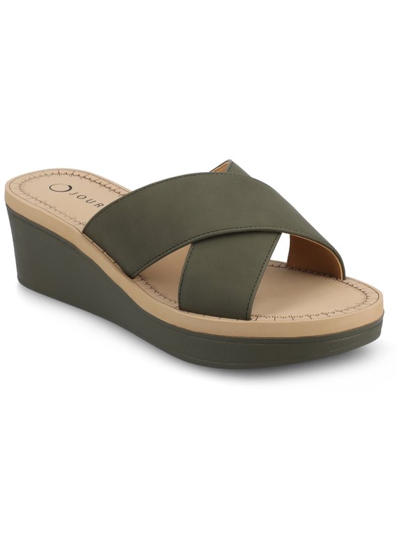 Womens Biara Slip On Platform Wedge Sandals
