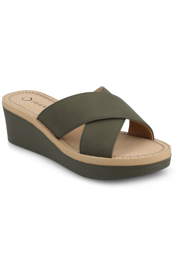 Womens Biara Slip On Platform Wedge Sandals