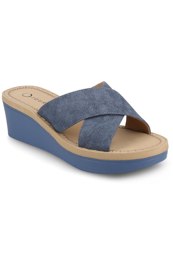 Womens Biara Slip On Platform Wedge Sandals