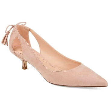 Journee Womens Bindi Pointed Toe Kitten Heel Pumps